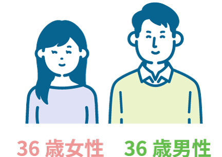 36歳女性 36歳男性